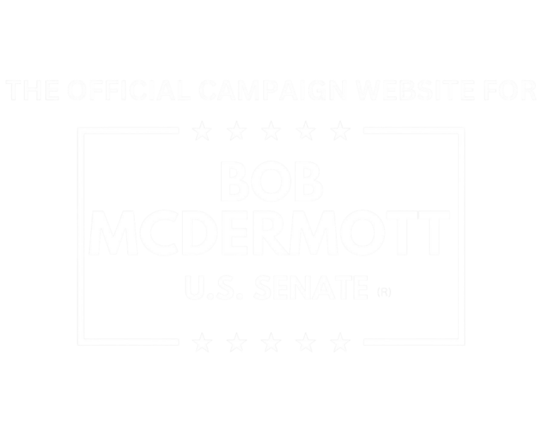 Official campaign logo for Bob McDermott for U.S. Senate: a symbol of unity, leadership, and a brighter future for Hawaii's second congressional district.